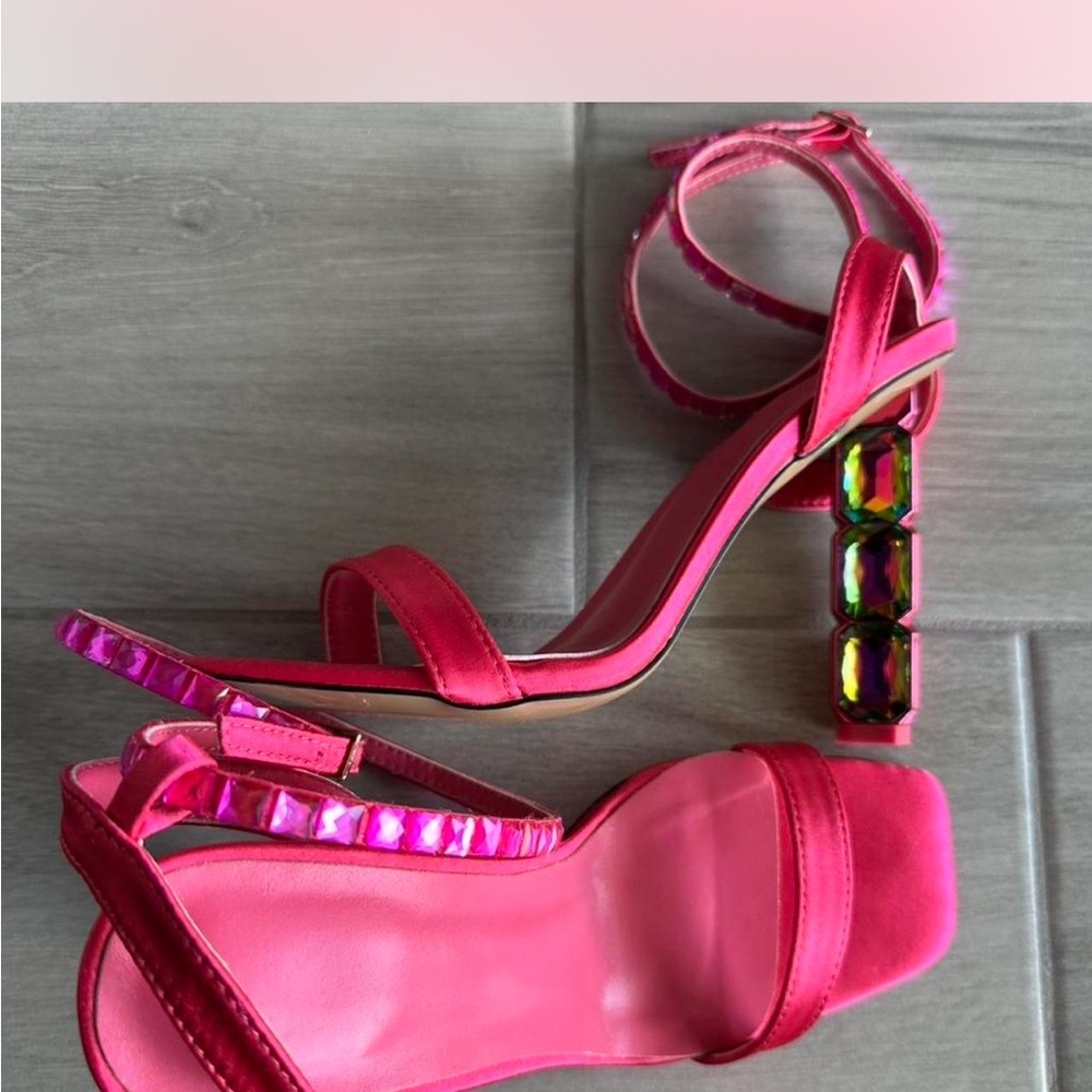 Elegant Pink Strappy Heels